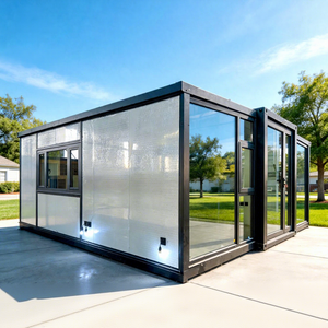Casa Contenedor Prefabricada Expandible de 40, 30 y 20 Pies para Vida Solar Fuera de la Red, Casa de Acero Plegable, Portátil y Reubicable de Lujo con 2 Dormitorios - Product Image 1