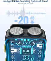 Microphone sans fil, autonomie de 20 heures, mini microphone, micros doubles sans fil pour l'enregistrement vidéo, YouTube, TikTok, 164 pieds