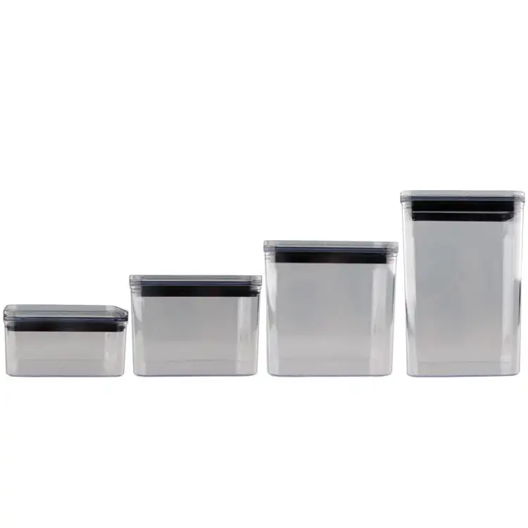 Caja de almacenamiento de vidrio transparente con tapa para cocina, gran capacidad, 1.65L, precio competitivo