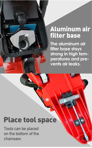 Motosega a Benzina <span class=keywords><strong>2</strong></span> Tempi 52cc 2000W di Alta Qualità, Potente, Durevole e Facile da Usare per il Taglio del Legno - Product Image 2