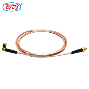 Cable Coaxial RF RG316 de 2 Metros, Conector SMA Macho en Ángulo Recto a Conector SMA Hembra para Montaje en Panel - Product Image 3