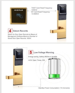 ผู้ผลิตจากโรงงาน  ระบบเปิดประตูฉุกเฉินด้วยกุญแจ  ระบบปลดล็อคด้วยบัตร RFID  กุญแจดิจิตอลอัจฉริยะสำหรับโรงแรม  รุ่น M1-130  ระบบล็อคด้วยบัตร RFID สำหรับโรงแรม - Product Image 3