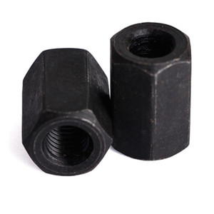 Din 6334 M3 M4 M5 lớp 4.8 <span class=keywords><strong>8.8</strong></span> 10.9 Carbon thép Oxit Đen chủ đề nội bộ dài Hex khớp nối Nut Hex tay áo thùng NUT - Product Image 1