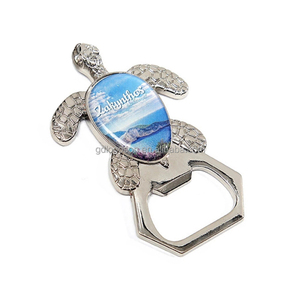 품질 코스타리카 기념품 사용자 정의 실버 금속 거북이와 바다 거북 냉장고 자석 병따개 자석 - Product Image 6