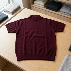 เสื้อสเวตเตอร์ผู้หญิงลำลอง คอวี แขนสั้น ถักแบบเรียบ 100% แคชเมียร์ ป้องกันขนร่วง - Product Image 2