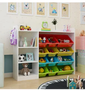 大容量儿童柜玩具收纳架儿童服装柜火箭书架