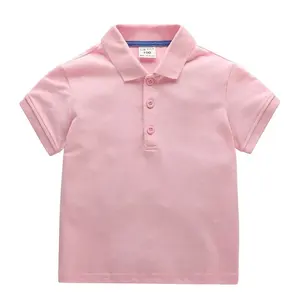 Verão das crianças desgaste simples polo T-shirt moda Girls & Boys algodão T-shirt roupas para adolescentes Crianças