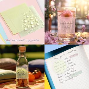 Ensemble de notes autocollantes transparentes personnalisées, rose fluorescent Morandi, papeterie personnalisée pour filles, série de papeterie miniature - Product Image 5