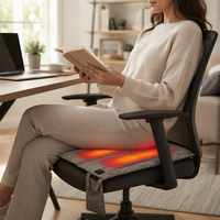 Coussin et coussin de chaise chauffants sans fil, lavables, portables, rechargeables par USB pour voiture et utilisation extérieure en hiver