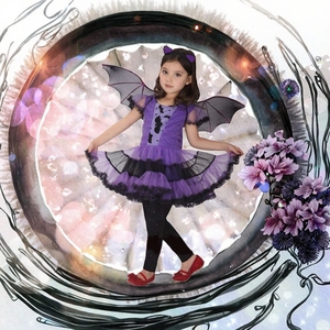 Trẻ Em 2024 Halloween Trang Phục Cho Bé Trai Và Cô Gái Cosplay Ưa Thích Ăn Mặc Như Ma Cà Rồng Phù Thủy Nữ Hoàng Dơi Tuổi Nhóm Trẻ Em - Product Image 3