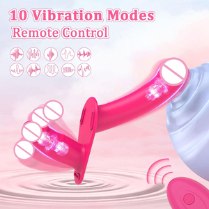 新作ピンクリモート電気ダブルエンドストラップ付きディルドシミュレートファルスパンティーソフトレズビアンセックスおもちゃカップル女性用 - Product Image 2