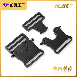 Hebilla de liberación lateral de aleación de zinc de 38 mm, negra, duradera, para accesorios de bolsos - Product Image 5