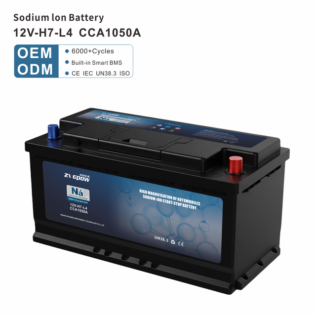 Sodium Ion Battery Na-Ion Automotive Battery H7 80AH -40°C 80AH Winter Starting Battery for Cars Trucks Snowmobiles Marine Use