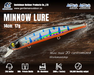 เหยื่อปลอม MISTER LURE 14 ซม. 17 กรัม แบบมินโนว์ พร้อมตา <span class=keywords><strong>3</strong></span> มิติ สีสั่งทำพิเศษ พร้อมตะขอ สำหรับตกปลาในน้ำจืด - Product Image 4