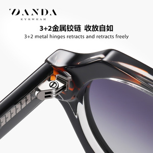 แว่นกันแดด Danda Eyewear รุ่น S26106 ทรงเหลี่ยมย้อนยุค ทำจากอะซิเตท ป้องกันแสงสีฟ้า ป้องกันรังสียูวี 400 สำหรับทุกเพศ เหมาะสำหรับกิจกรรมกลางแจ้ง แฟชั่น - Product Image 4