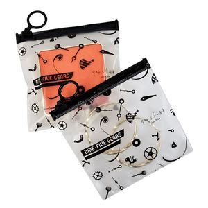Jewelry Zipper Custom <b>Small</b> Plastic Clear Matte PVC Zipper <b>Bag</b> for Cosmetic Jewelry Packaging <b>Ziplock</b> Pouch - Product Image 5