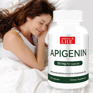Extractos de plantas de apigenina herbal de 50 mg por cápsula que apoyan niveles saludables de cortisol para hombres y mujeres, 120 cápsulas de apigenina. - Product Image 1