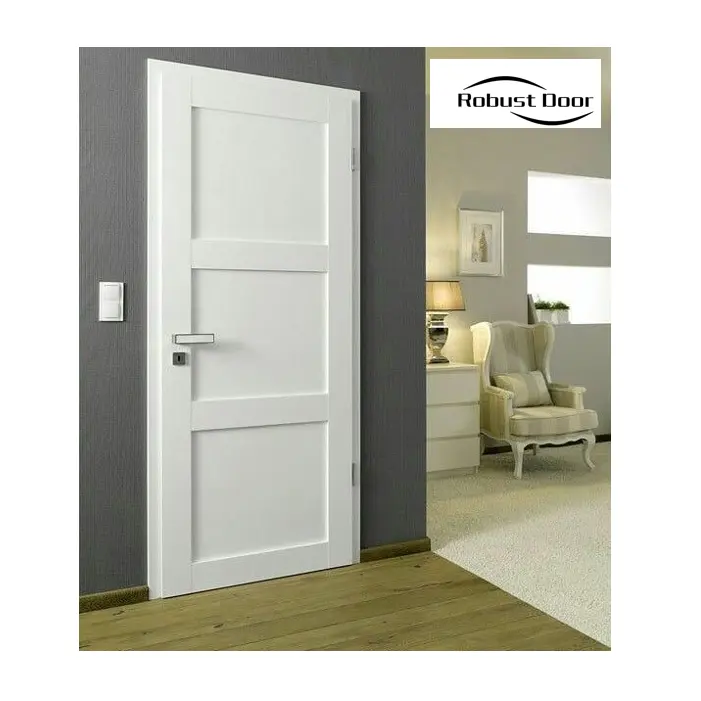 Agitador puertas de madera para casas habitación interior madera contrachapada puerta de madera maciza para oficina para inodoro