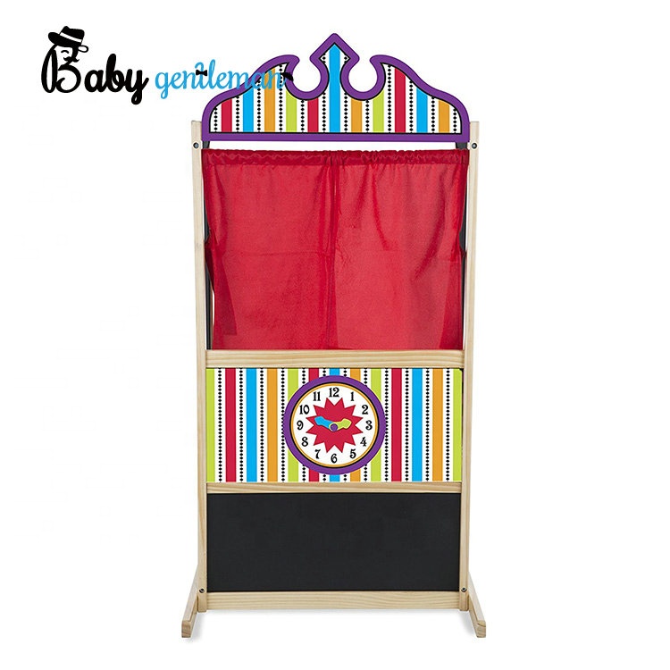 Customize funny educational wooden puppet theatre for kid playing Z10167D