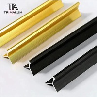 Profilé flexible en F pour parquets courbes, bande de transition en aluminium renforcé, style moderne classique