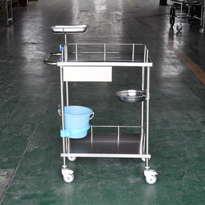 Carrito de Acero Inoxidable para Medicamentos, 670x450x900mm, con Ruedas Silenciosas, Carrito Médico para Hospital - Product Image 1