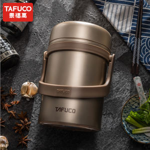 Doble pared 304SS Contenedor de alimentos Aislamiento térmico Fiambrera de acero inoxidable Frascos de vacío - Product Image 4