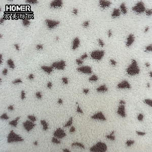 Tela cepillada terciopelo faconne de doble cara 320gsm tela Sherpa con estampado de patrón personalizado para manta de viaje chaqueta de ropa de casa - Product Image 2