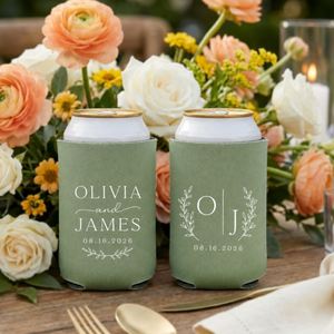 Personalized Beverage <b>Can</b> <b>Cooler</b> Custom Wedding Coozies Favor for Party - Product Image 3