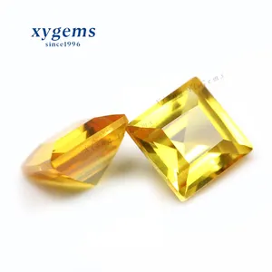 抛光石头方形长方形切割宝石的立方氧化锆宝石