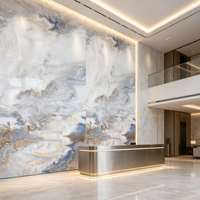 Panneau mural en PVC moderne de haute qualité avec effet marbre UV, résistant à l'humidité et à l'eau, WPC pour la décoration des salons et des salles à manger d'hôtel