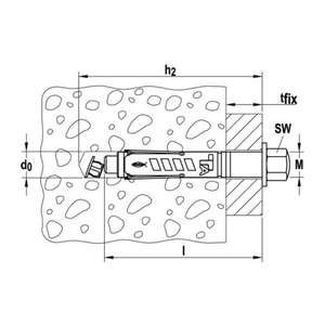 FISCHER - 71966 Anclaje de acero resistente con tuerca ciega TA M - EAN 8001132719664 ANCLAJES MECÁNICOS - Product Image 4
