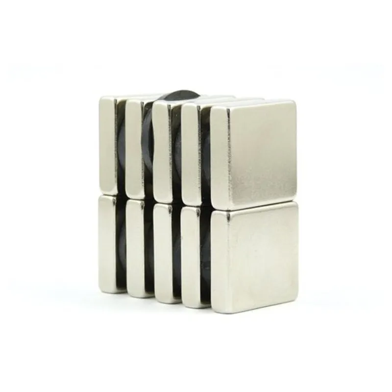 2X2X1 Strong Permanent Neodymium Square Block Magnets For Glass Magnetic Boards Refrigerators
