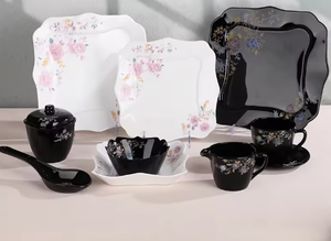 Set <span class=keywords><strong>di</strong></span> Stoviglie in <span class=keywords><strong>Vetro</strong></span> <span class=keywords><strong>Arcopal</strong></span> Opal da 18 Pezzi, Design Elegante, Rosso con Decorazioni, Vendita all'Ingrosso, <span class=keywords><strong>Piatti</strong></span> e Ciotole <span class=keywords><strong>di</strong></span> Alta Qualità - Product Image 3