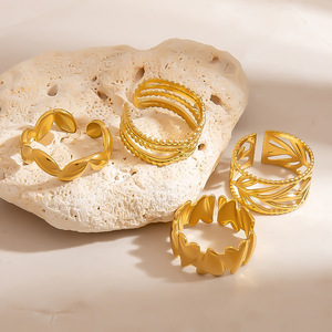 Spike Design <b>Titanium</b> Steel <b>Ring</b> Adjustable Unisex Fashion Jewelry Gift Geometric Shape Open Top Couple <b>Rings</b> Yiwu Origin - Product Image 2