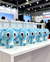 Porte-clés en peluche personnalisé, éléphant mignon de dessin animé, animal en peluche pour cadeaux promotionnels, fabrication OEM ODM, conception personnalisée de porte-clés en peluche