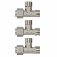 Raccord en T pivotant en acier inoxydable 304 haute pression BSPP BSPT, filetage mâle/femelle 1/2 pouce, classe 150, forgé à froid, raccord de tuyauterie 3 voies