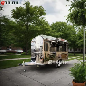 Truth street mobile snack airstream caravan reboque de comida rápida para sorvete