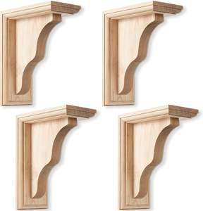 Soportes de Madera Maciza de Mediados de Siglo, Soportes Ecológicos y Duraderos con Superficie Lisa y Fácil Instalación para Decoración de Villas y Hoteles - Product Image 1