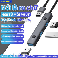 Hub vocal IA en alliage d'aluminium Type C vers USB2.0 Contrôle vocal Outils IA Adaptateur USB pour ordinateurs portables Ordinateurs de bureau Tablettes