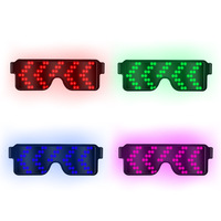 Lunettes LED dynamiques rechargeables par USB, lunettes lumineuses sans fil, cadeau de fête original, lunettes lumineuses