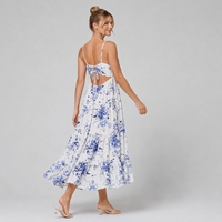 Robe d'été décontractée à bretelles pour femme, imprimé floral, grande taille, longue, pour la plage, fabrication usine