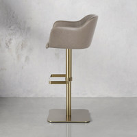 Chaise de bar moderne de luxe léger, tabouret haut réglable en cuir, chaise de comptoir de bar, chaise de table d'îlot haut de gamme pour la maison 7600