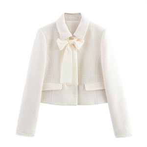 2025 femmes mode nœud costume veste jupe nouveau printemps été <span class=keywords><strong>Collection</strong></span> <span class=keywords><strong>2</strong></span> pièces Shorts ensemble court longueur 173 - Product Image 2