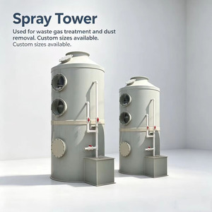 Tour de Lavage en PP Respectueuse de l'Environnement, Utilisée pour le Traitement des Gaz d'Échappement Acides. Chambre de réaction d'échappement, Atelier - Product Image 2