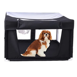Alta prospettiva Pet <span class=keywords><strong>Dog</strong></span> tenda gioco recinzione maglia traspirante grande porta comoda sicura cerniera pieghevole tra cui box per bambini - Product Image 3