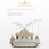 Lit double inclinable de 1,8 m de style européen en bois massif, design contemporain, pour chambre principale, inspiré des mariages, style Princesse Jane européenne
