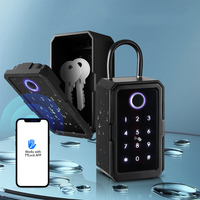 Intelligenter Großer Schlüsselsafe mit Fernzugriff, Sofortiger WLAN-Verbindung, Tragbar für den Außenbereich, Stahltür, Speicherkarte, Via Tuya/TTlock App
