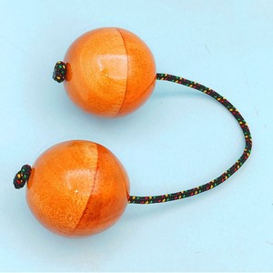 Wholesale Percussion Rhythm Sand Ball Musical Toy Sand Shake Double Ball Sand <b>Drum</b> Seamless Polished Sand Ball - Product Image 1