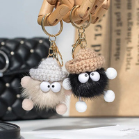 Boules de fausse fourrure sac pendentif mignon moelleux Pom Pom porte-clés porte-clés