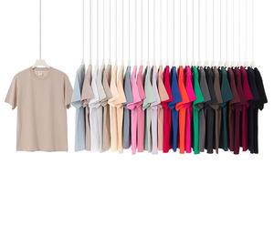 T-shirt Unisexe Ample en Coton Tricoté 100% Coton, Grammage Lourd 230 g/m², Respirant, Multicolore, Logo Personnalisé pour Hommes - Vente en Gros - Product Image 2
